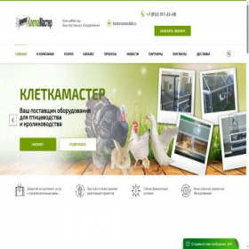 Скриншот главной страницы сайта kletkamaster.ru