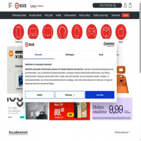 Скриншот главной страницы сайта klick.ee