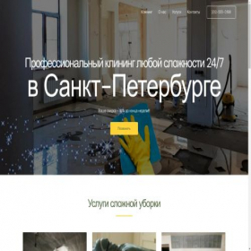 Скриншот главной страницы сайта kliningspb1.ru