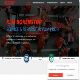 Скриншот главной страницы сайта klm-boxenstop.de