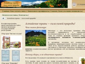 Скриншот главной страницы сайта kluch-zdorovya.ru
