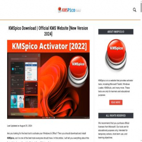 Скриншот главной страницы сайта kmspico.io