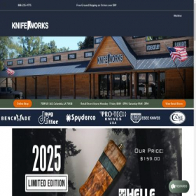 Скриншот главной страницы сайта knifeworks.com