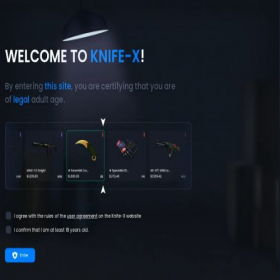 Скриншот главной страницы сайта knifex.com