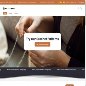 Скриншот главной страницы сайта knitsheep.com