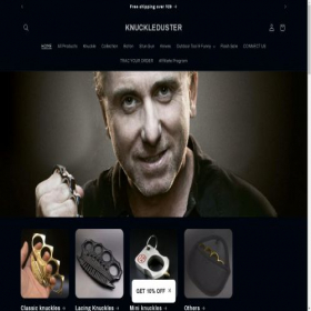 Скриншот главной страницы сайта knuckleduster.co.uk
