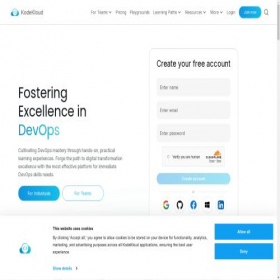 Скриншот главной страницы сайта kodekloud.com
