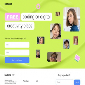 Скриншот главной страницы сайта kodland.tech