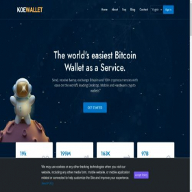 Скриншот главной страницы сайта koewallet.org