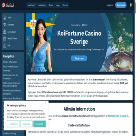 Скриншот главной страницы сайта koifortune.se
