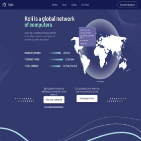Скриншот главной страницы сайта koii.network