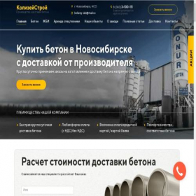Скриншот главной страницы сайта kolizey54.ru