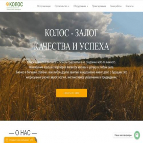 Скриншот главной страницы сайта kolos.pro