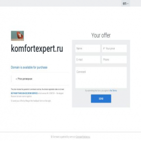 Скриншот главной страницы сайта komfortexpert.ru