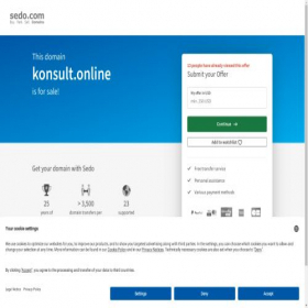 Скриншот главной страницы сайта konsult.online