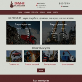 Скриншот главной страницы сайта kontur52.com