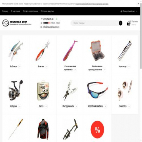Скриншот главной страницы сайта kosadakashop.ru