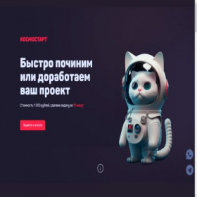 Скриншот главной страницы сайта kosmo-start.ru