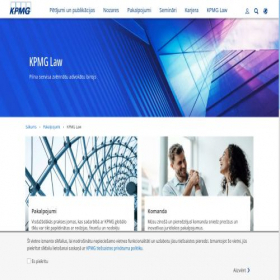 Скриншот главной страницы сайта kpmglaw.lv