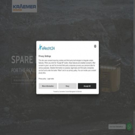 Скриншот главной страницы сайта kraemer-mining.com