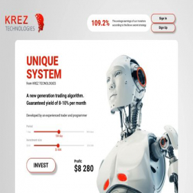 Скриншот главной страницы сайта kreztechnologies.com