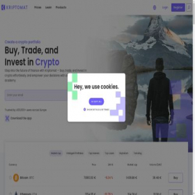 Скриншот главной страницы сайта kriptomat.io