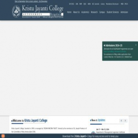 Скриншот главной страницы сайта kristujayanti.edu.in