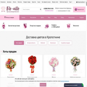 Скриншот главной страницы сайта kropotkin.flo-allo.ru