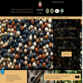 Скриншот главной страницы сайта kruntei-kampotpepper.com