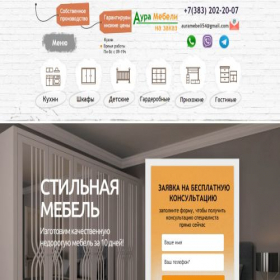 Скриншот главной страницы сайта kuhni-novosibircke.ru