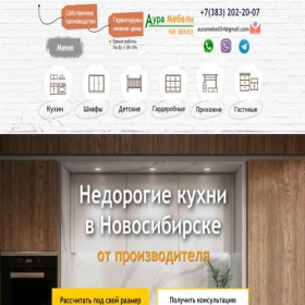 Скриншот главной страницы сайта kukhni-novosibirsk.ru