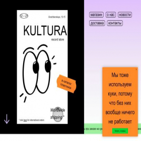 Скриншот главной страницы сайта kulturarecordstore.ru
