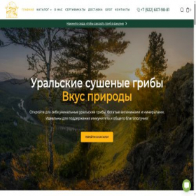 Скриншот главной страницы сайта kupigribov.ru