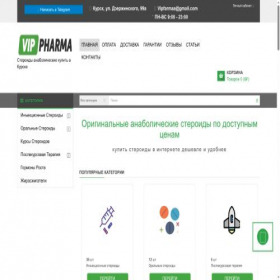 Скриншот главной страницы сайта kursk.vip-pharm.net