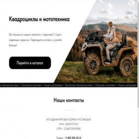 Скриншот главной страницы сайта kvadro-motors.online