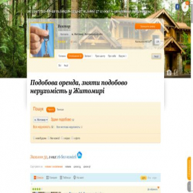 Скриншот главной страницы сайта kvartira-zitomir.est.ua