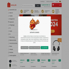 Скриншот главной страницы сайта kytary.de