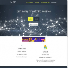 Скриншот главной страницы сайта kz.adbtc.top