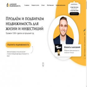 Скриншот главной страницы сайта labetsky.estate