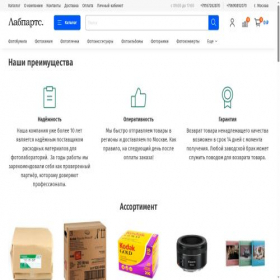 Скриншот главной страницы сайта labparts24.ru