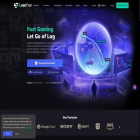 Скриншот главной страницы сайта lagofast.com