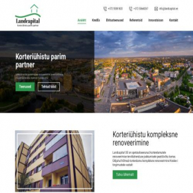 Скриншот главной страницы сайта landcapital.ee