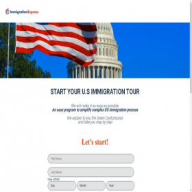 Скриншот главной страницы сайта landing.immigration-express.org