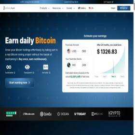 Скриншот главной страницы сайта landing.infinity-hash.com