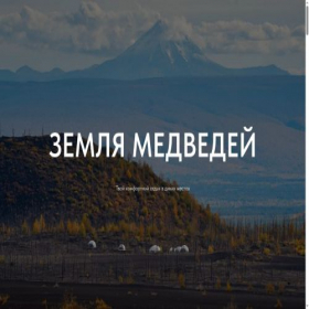 Скриншот главной страницы сайта landofbears.ru
