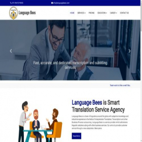 Скриншот главной страницы сайта languagebees.com