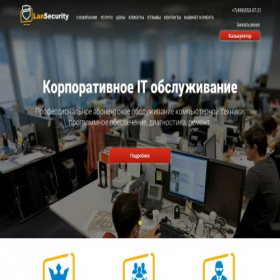 Скриншот главной страницы сайта lansecurity.ru