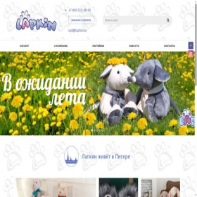 Скриншот главной страницы сайта lapkin.ru