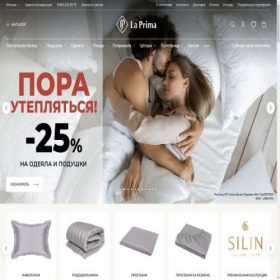 Скриншот главной страницы сайта laprima.biz