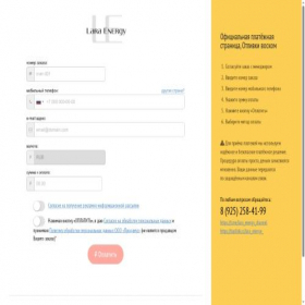 Скриншот главной страницы сайта lara-energy.payform.ru